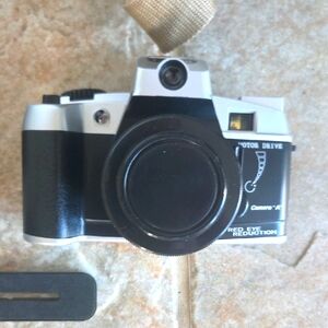 Canon Camera 35 MM ModelCamera A Silver/black Red Eye Reduction Motor Drive